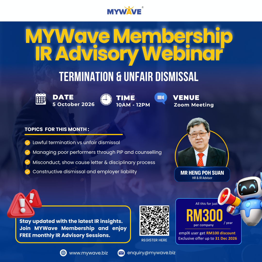 MYWave Membership IR Advisory Webinar: Termination & Unfair Dismissal