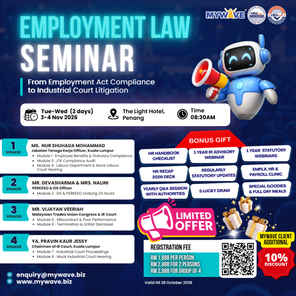 Employment Law Seminar_MYWave Promotional banner