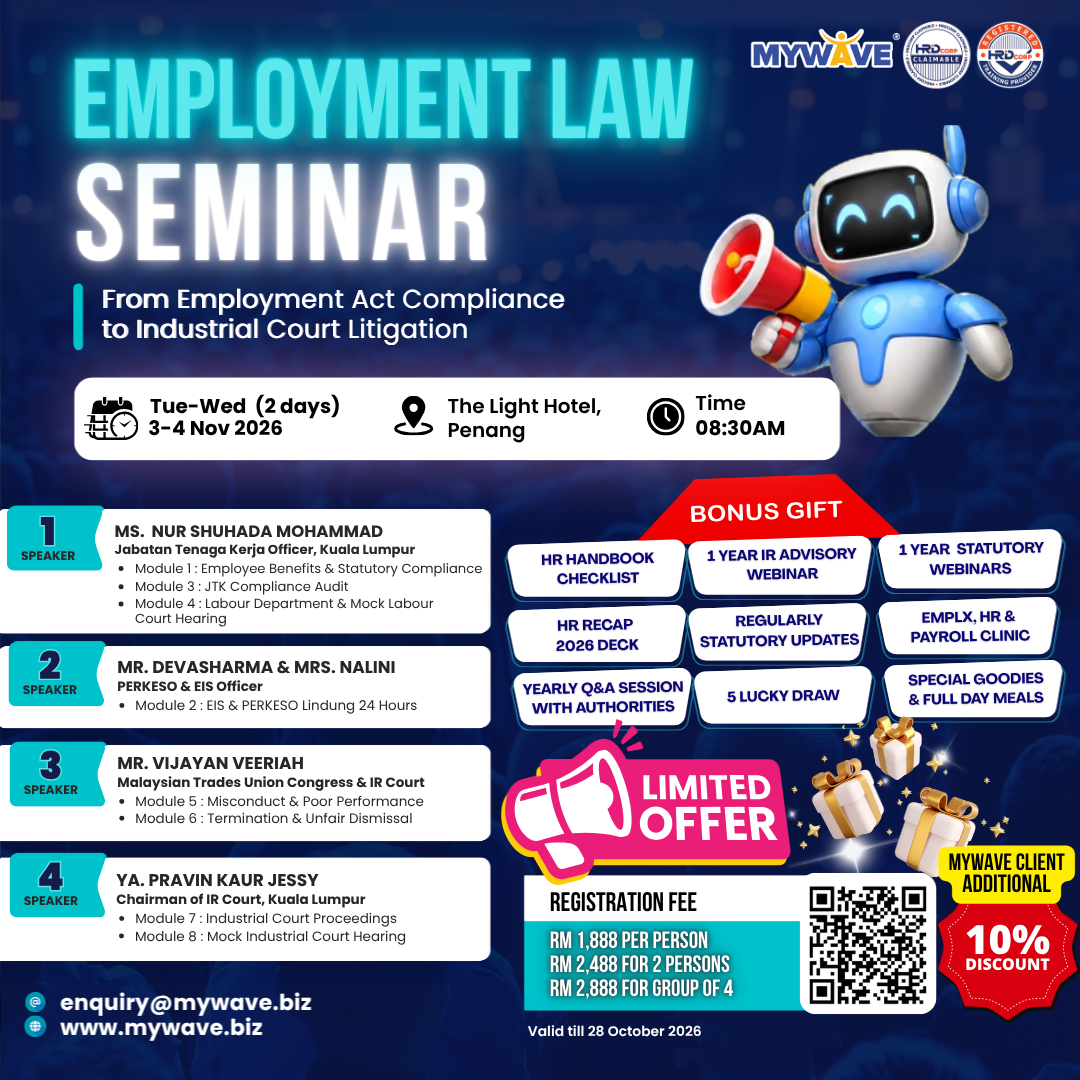 Employment Law Seminar_MYWave Promotional banner